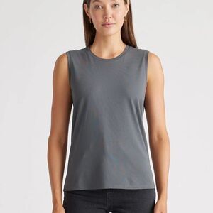 QUINCE Cotton Modal Muscle Tank Dark Grey XL NWT in packaging